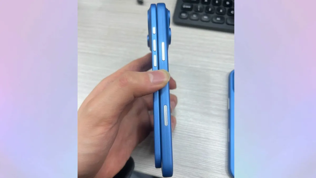 Unități laterale pentru iPhone 17 Air (stânga) și iPhone 17 Pro Max (dreapta) (Credit imagine: Majin Bu pe X)