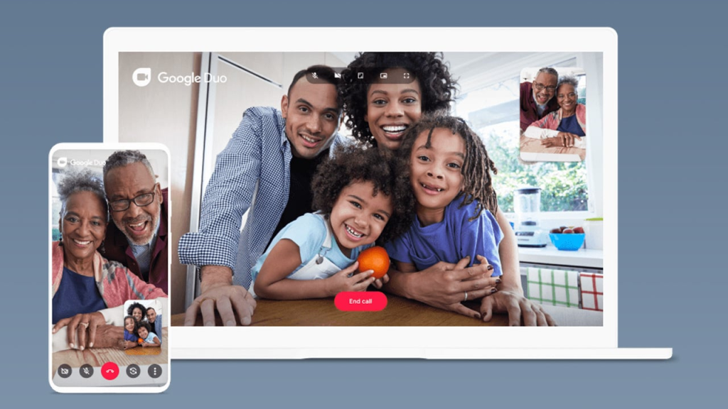 Apel video intre mai multe persoane folosind Google Duo