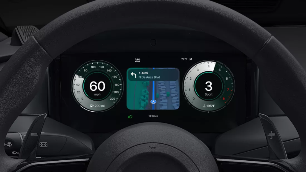 Utilizare infotaiment Apple CarPlay Ultra pe un model Aston Martin