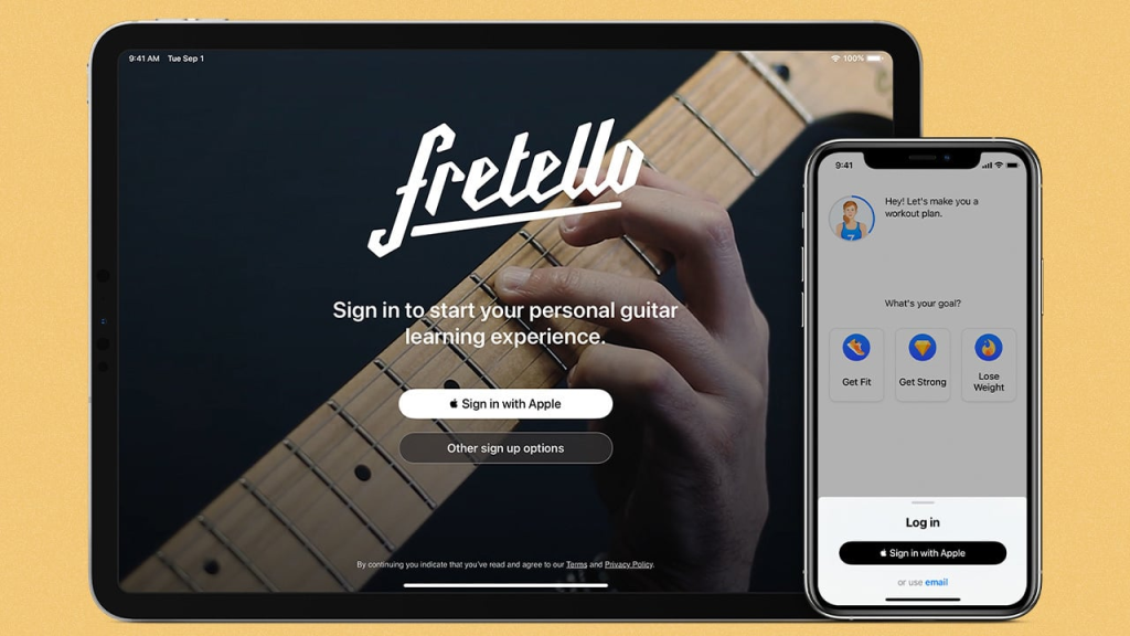 Conectare pe un website folosind Apple ID