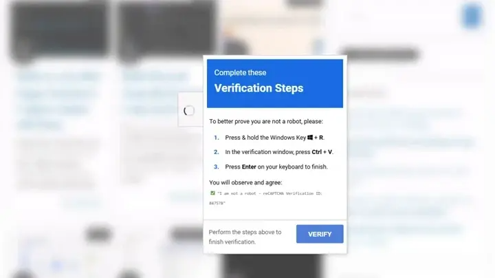 Captcha fals generat de malware-ul Lumma