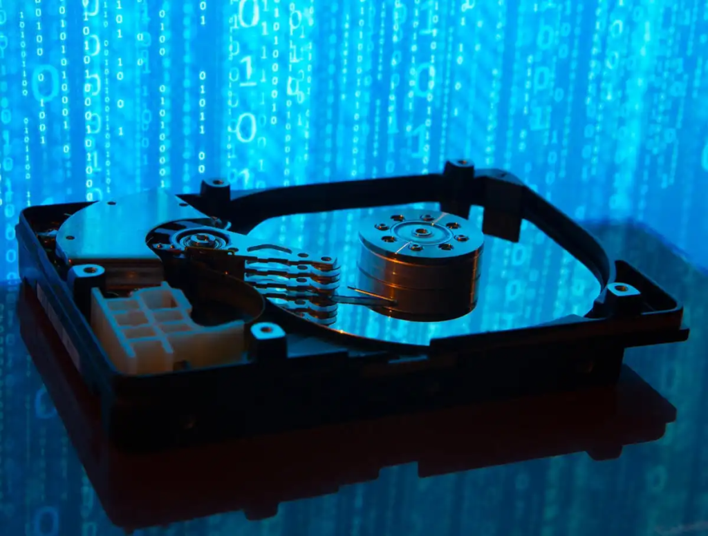 Imagine cu un hard disk