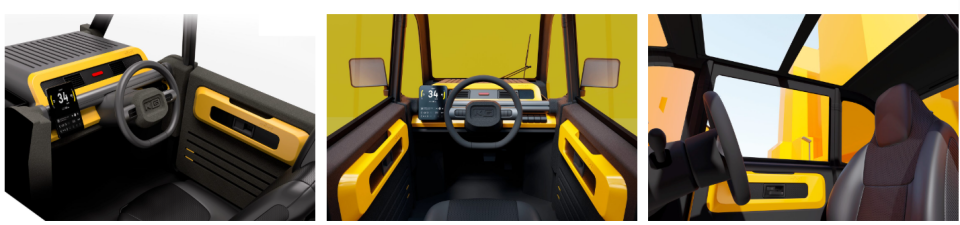 Interiorul masinii Mibot produsa de KG Motors