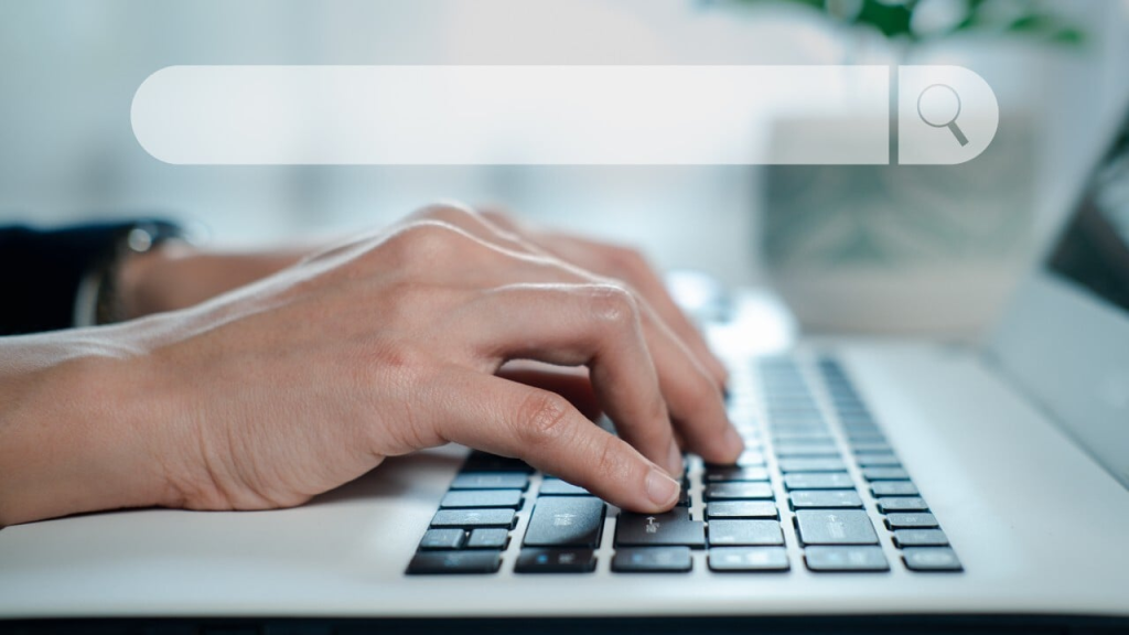 Persoana cauta pe internet folosind browser-ul