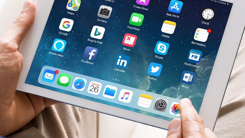 Persoana utilizeaza Ipad