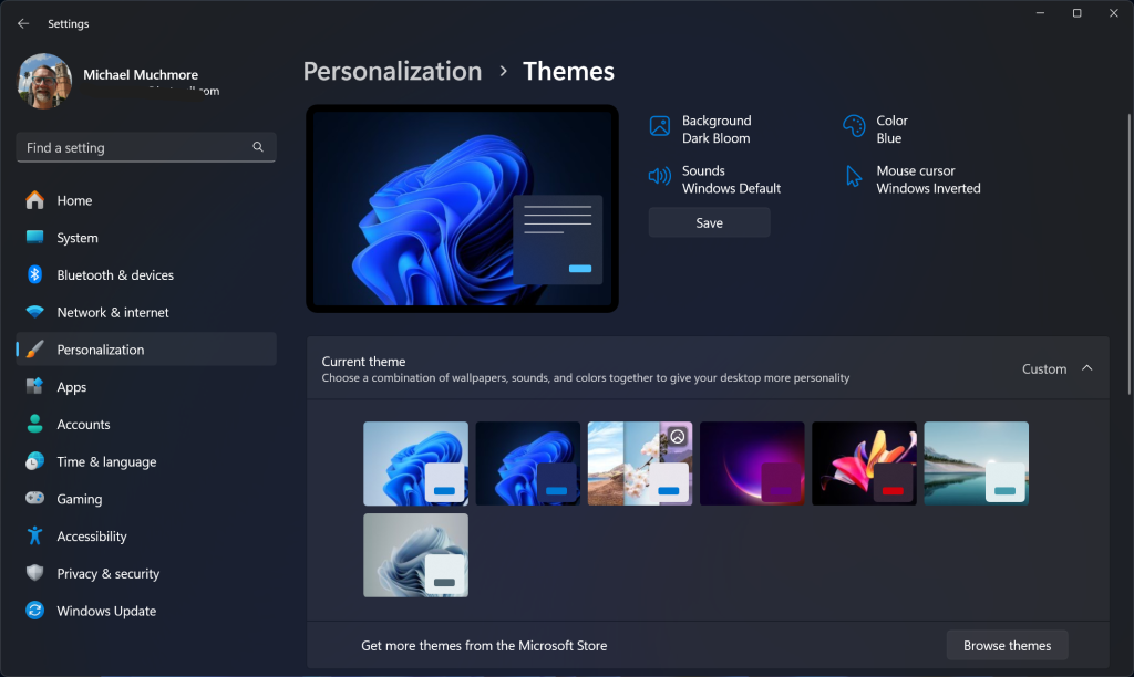 Personalizeaz Theme in Windows