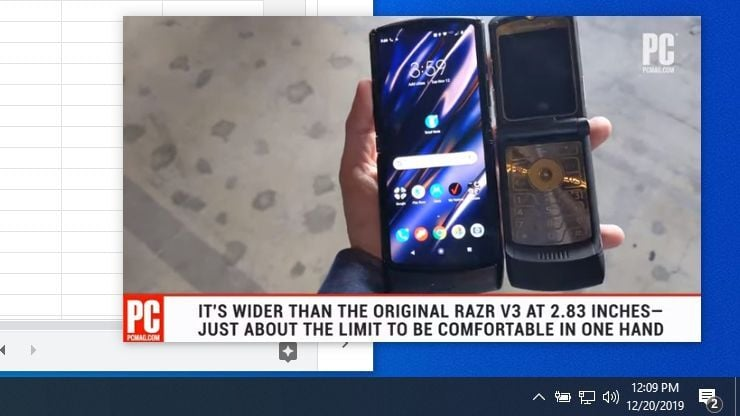 Picture in picture folosit pe un smartphone