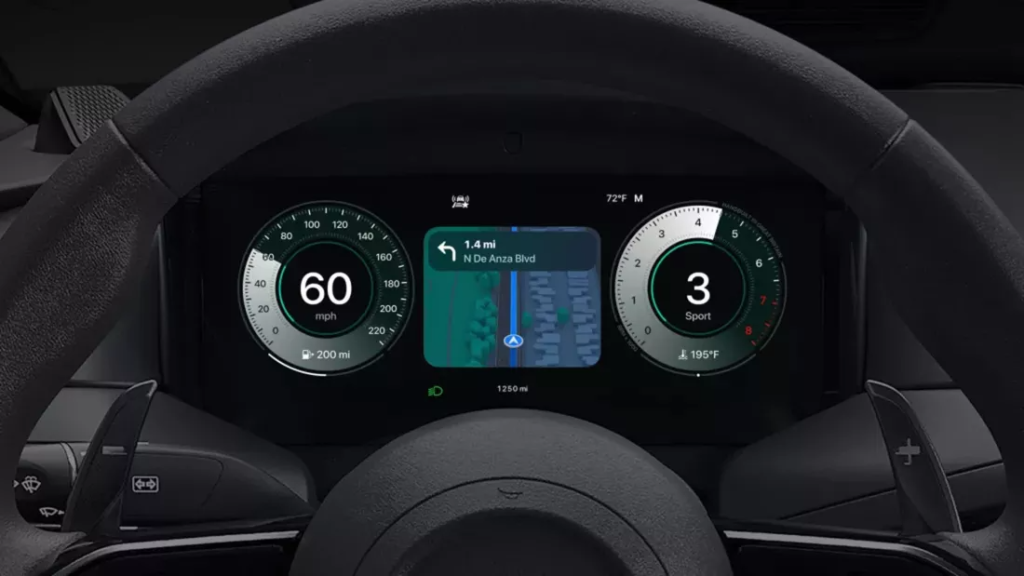 Bord digital cu sistem de navigare Apple Carplay