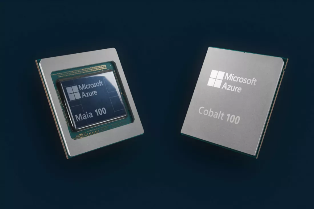 Cipuri produse de compania Microsoft: cipul Microsoft Azure Maia 100 si cipul Microsoft Azure Cobalt 100