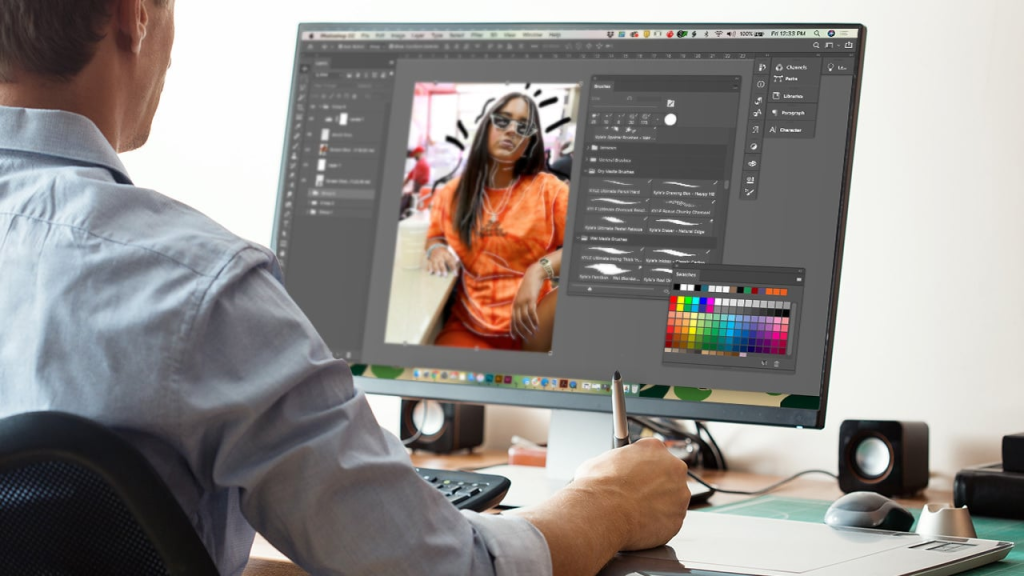 Persoana invata Photoshop online