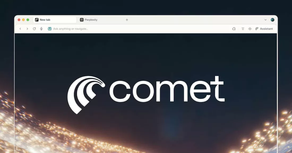 Captura de ecran din browserul Comet