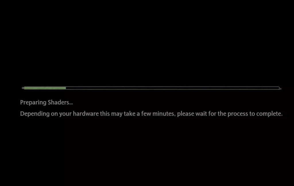 Meniu de incarcare pentru shaders