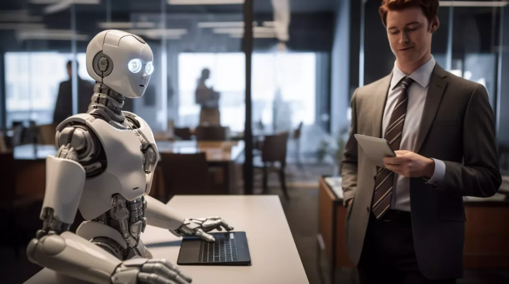 Robot angajat in cadrul unei companii