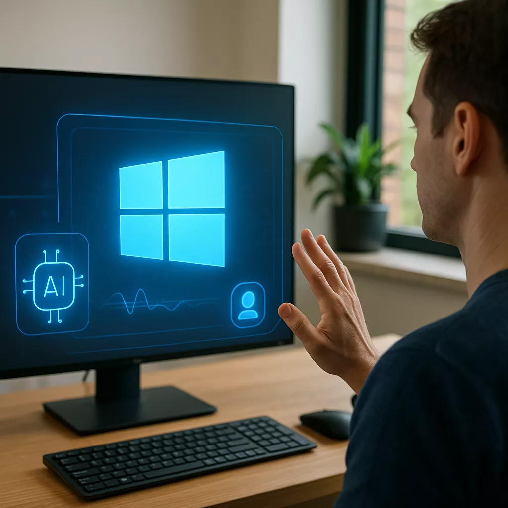 Exemplu pentru utilizarea Windows fara mouse si tastatura, folosind doar inteligenta artificiala