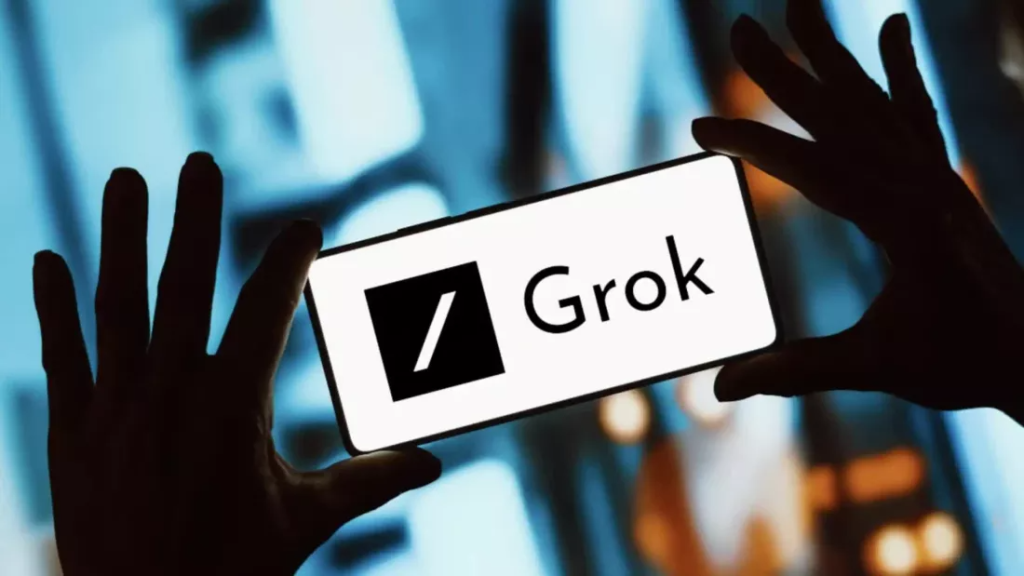 Logo-ul companiei inteligentei artificiale Grok