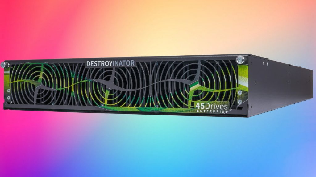 Destroyinator este un monstru de ștergere a datelor care poate șterge în siguranță până la 60 de unități simultan la 64 GB/s.