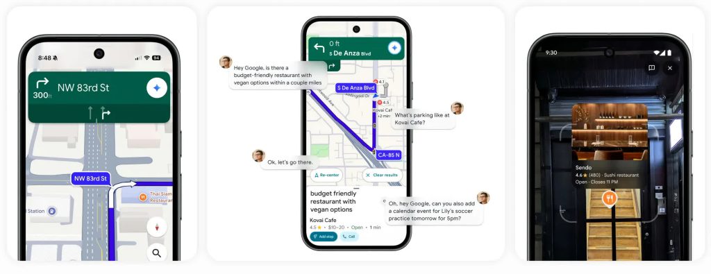 Inteligența artificială preia controlul asupra Google Maps pentru a planifica rute, a găsi parcare și a răspunde la întrebări.