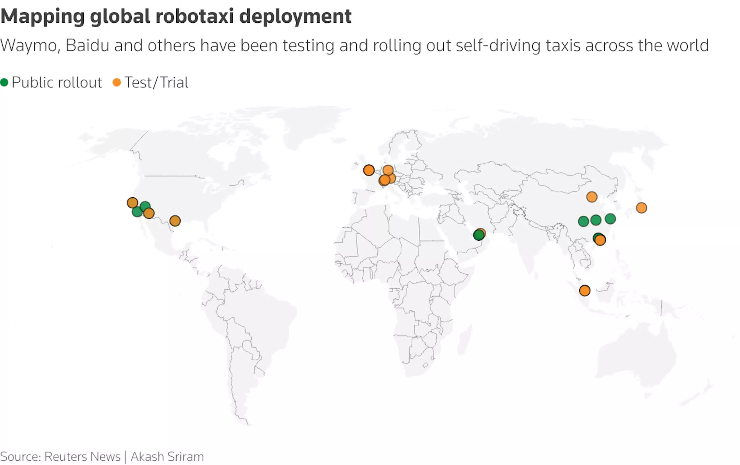Lansarea globală a taxiurilor autonome avansează mai rapid decât se aștepta