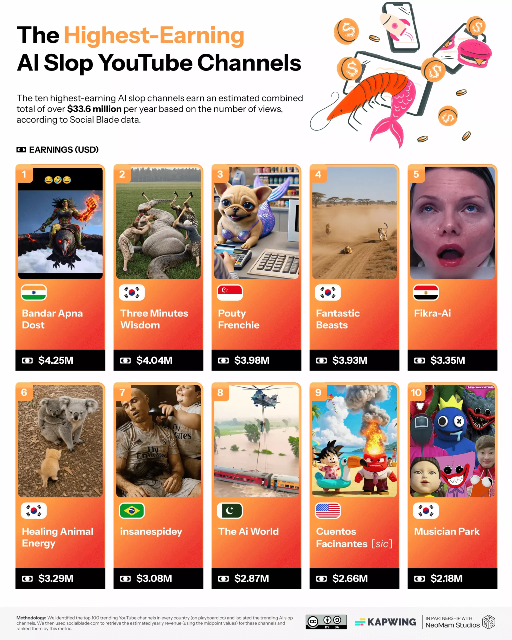 Peste 20% din conținutul YouTube este acum generat de AI, potrivit unui raport