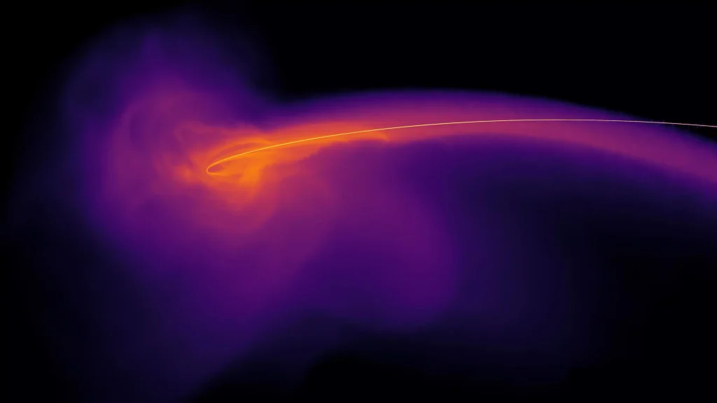 Astronomii observă cum o stea este sfâșiată în bucăți de o gaură neagră supermasivă.